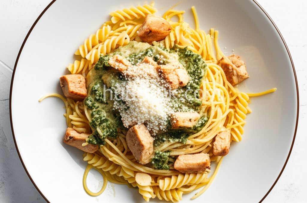 Basil Chicken and Pasta