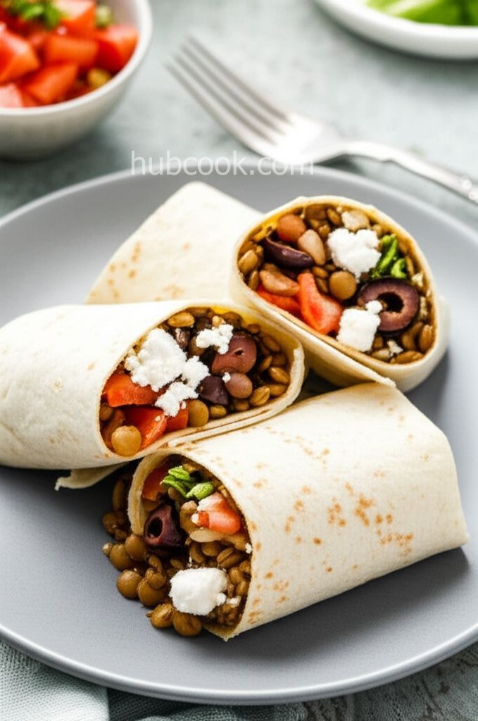 Easy Lentil Feta Wraps