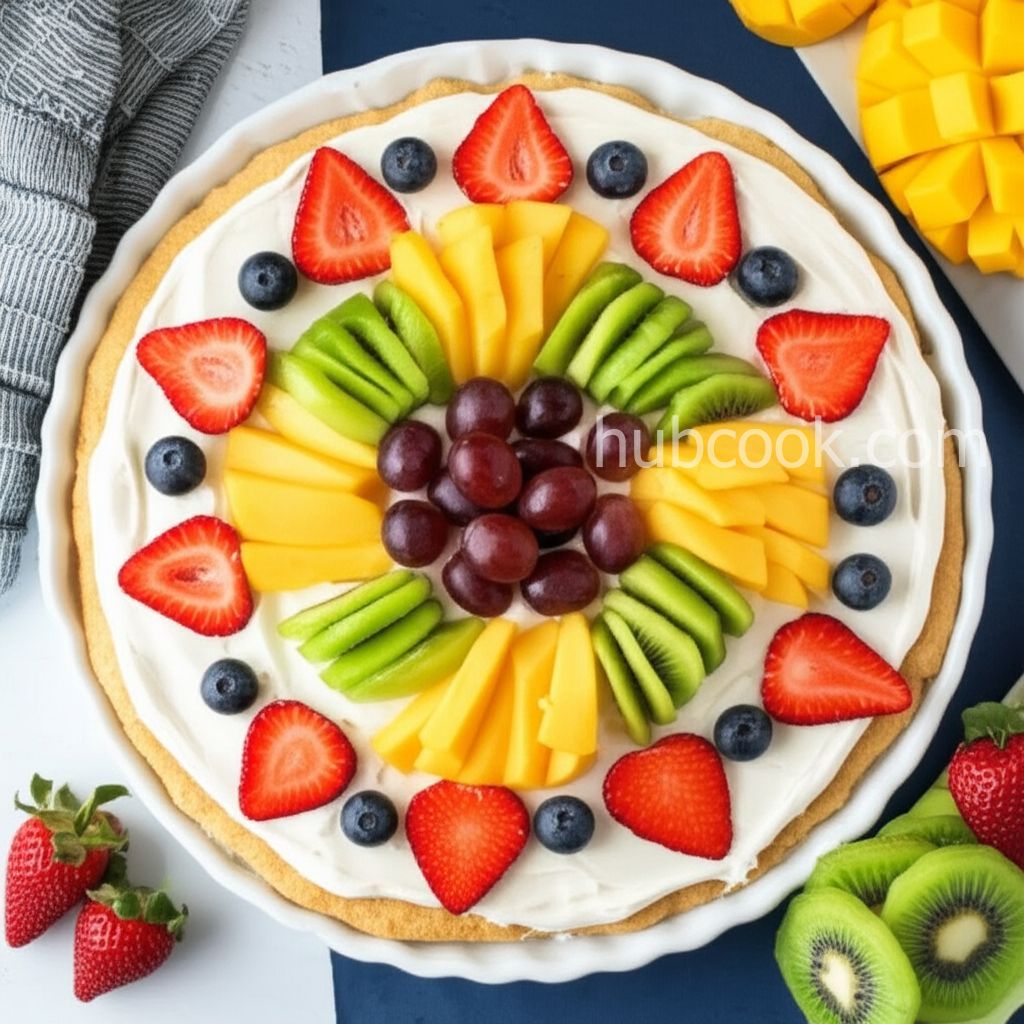 Fruit Pizza with Marshmallow Fluff