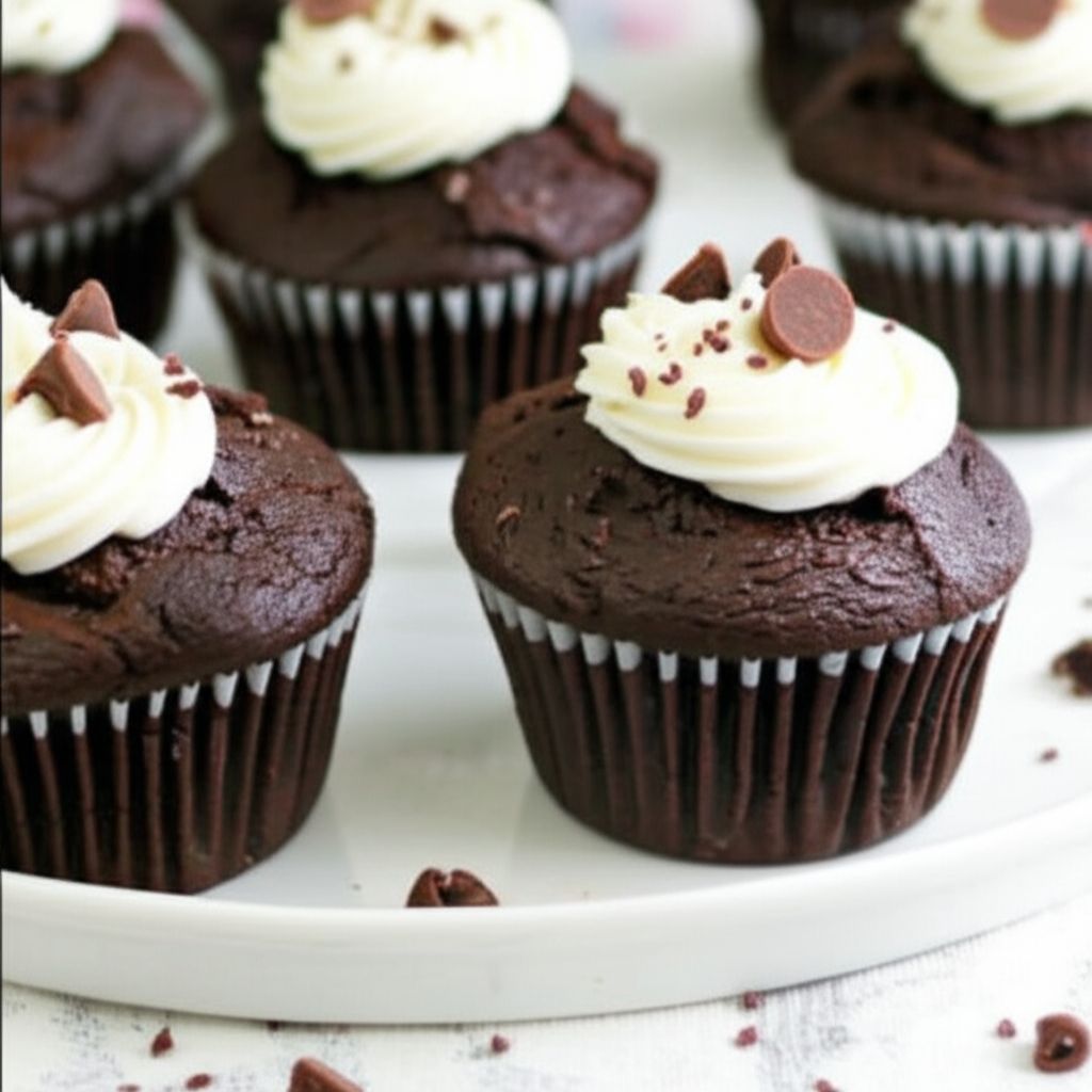Grandma Gudgel's Black Bottom Cupcakes