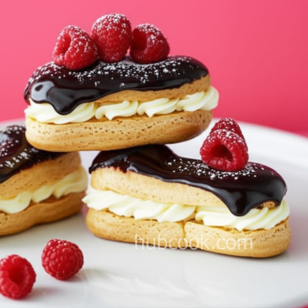 Heart-Shaped Chocolate Éclairs