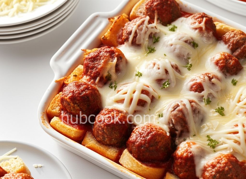 Italian Meatball Sandwich Casserole