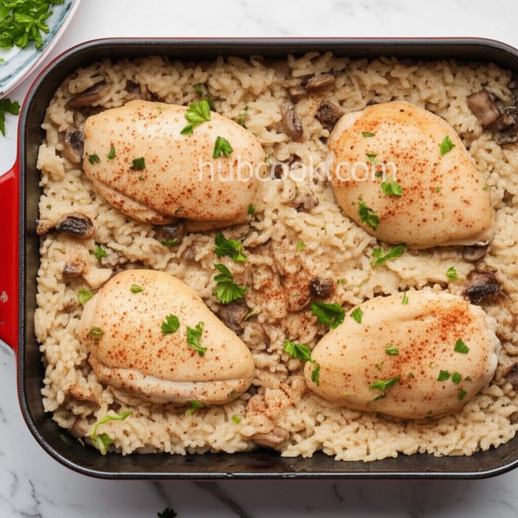 One Dish Chicken and Rice Bake