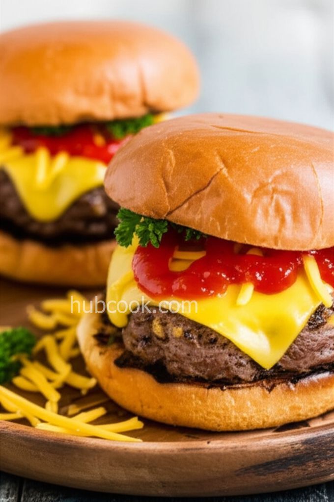 Onion and Cheddar Burgers
