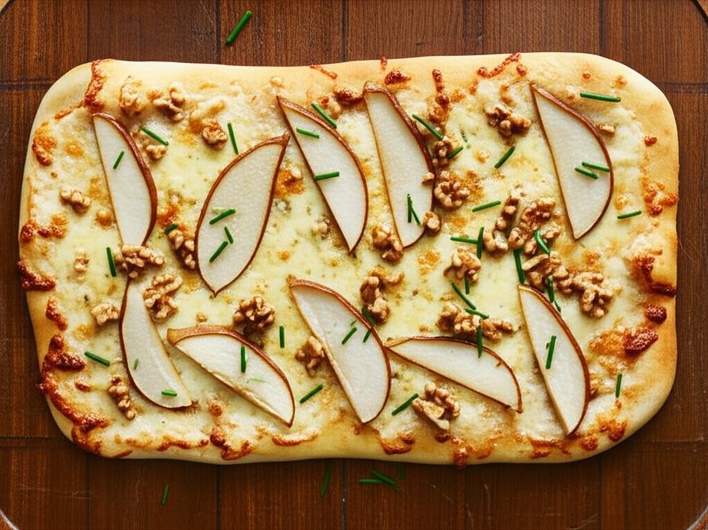 Pear and Gorgonzola Cheese Pizza
