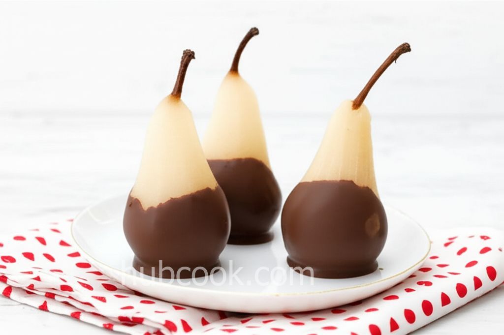 Pears Covered with Chocolate