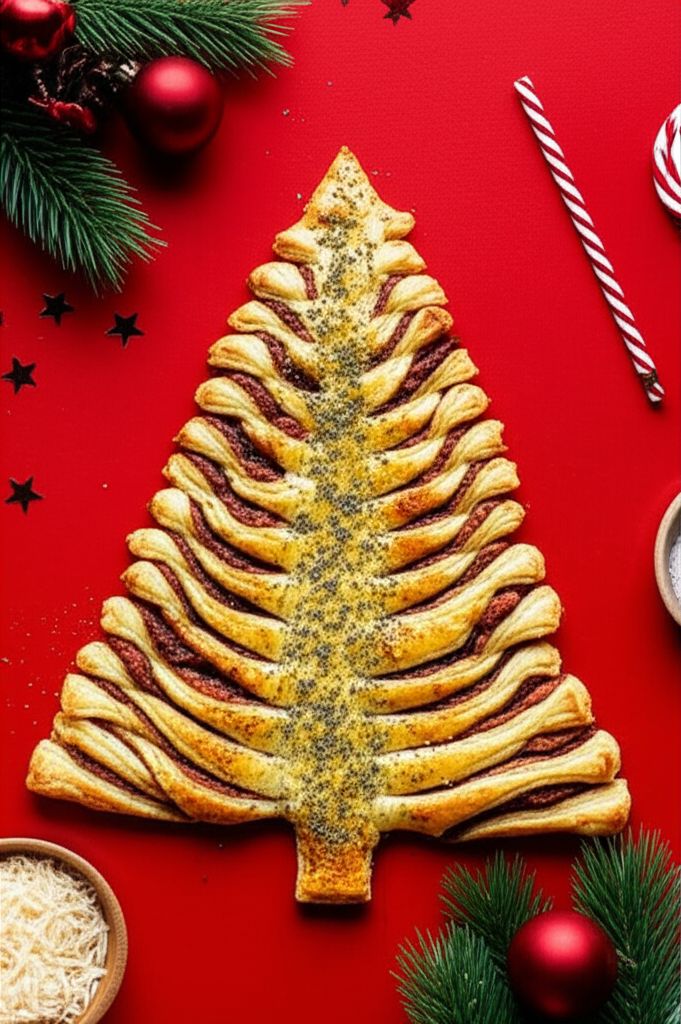 Savory Puff Pastry Christmas Tree