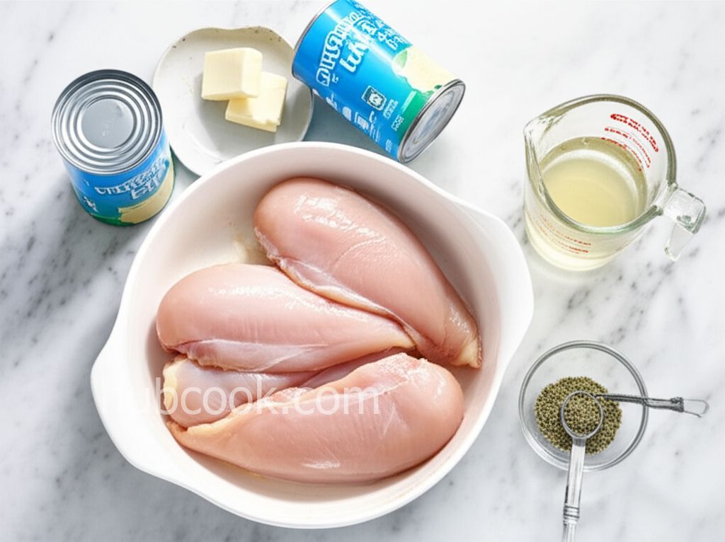 Slow Cooker Creamy Chicken and Dumplings