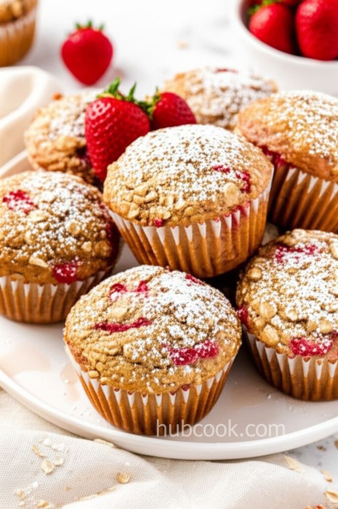 Strawberry Oat Muffins