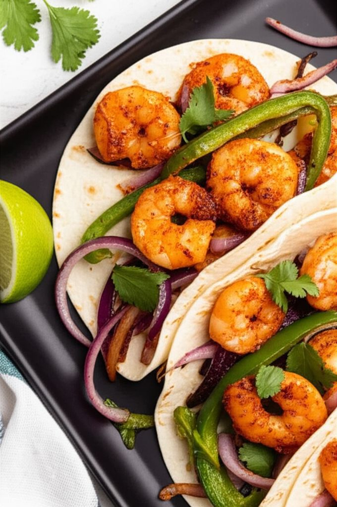 Air Fryer Shrimp Fajitas