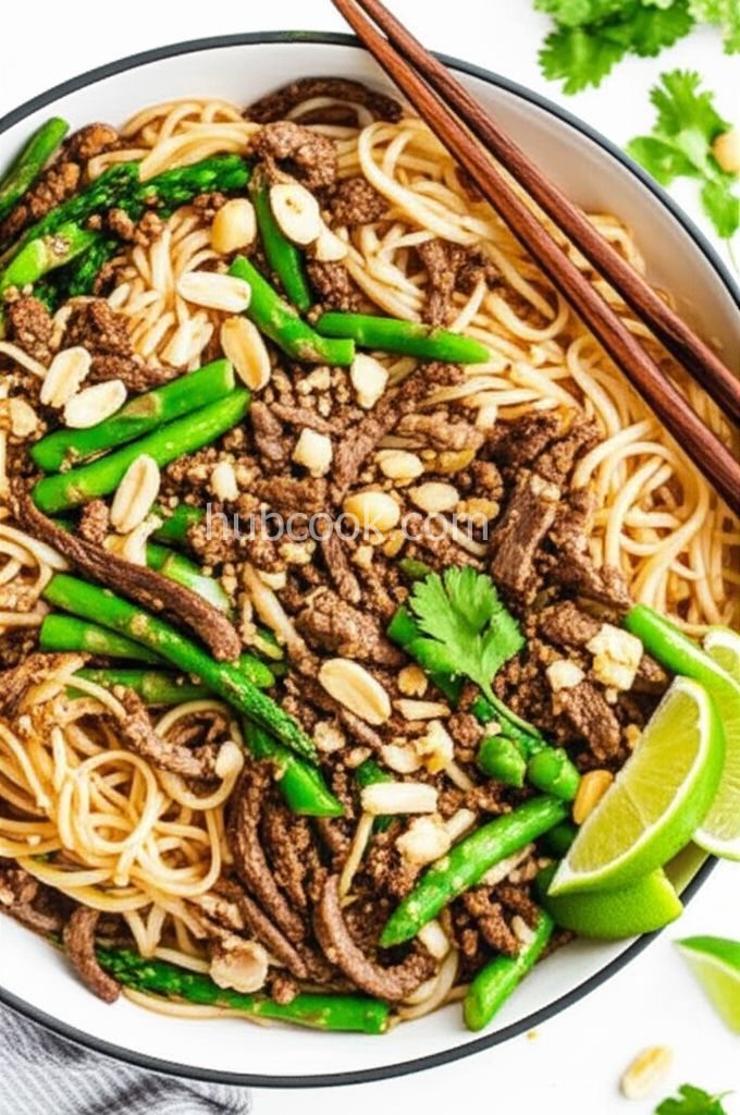 Beef and Asparagus Noodles