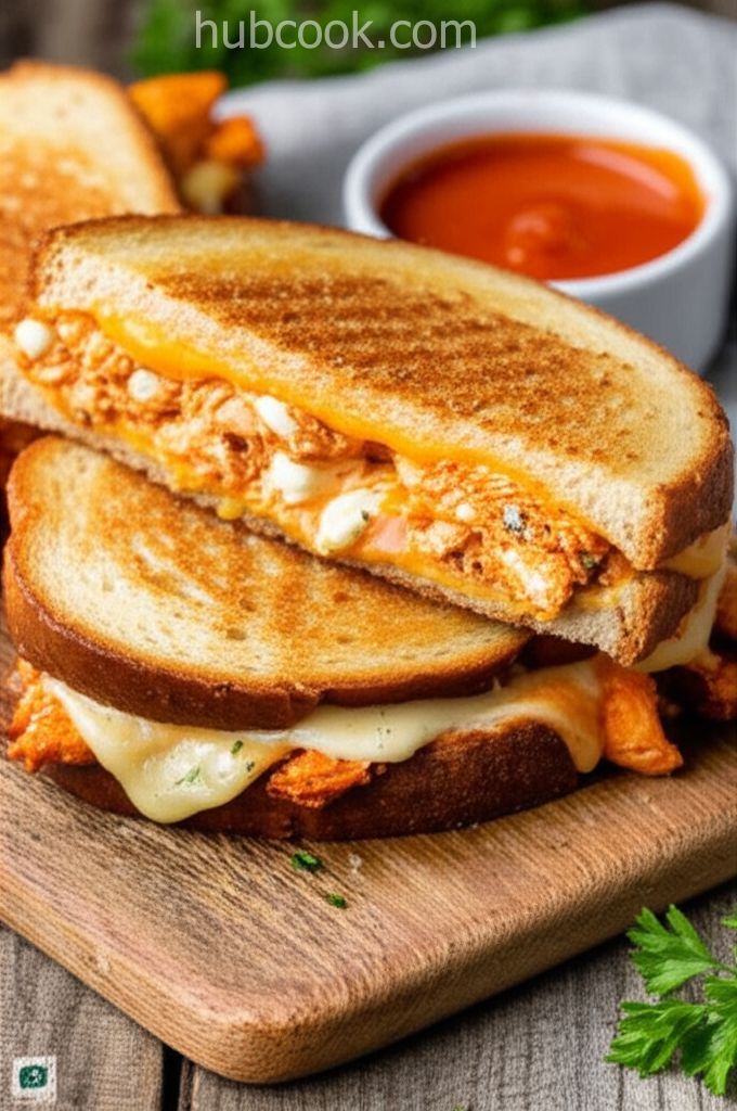 Buffalo Chicken Grilled Cheese