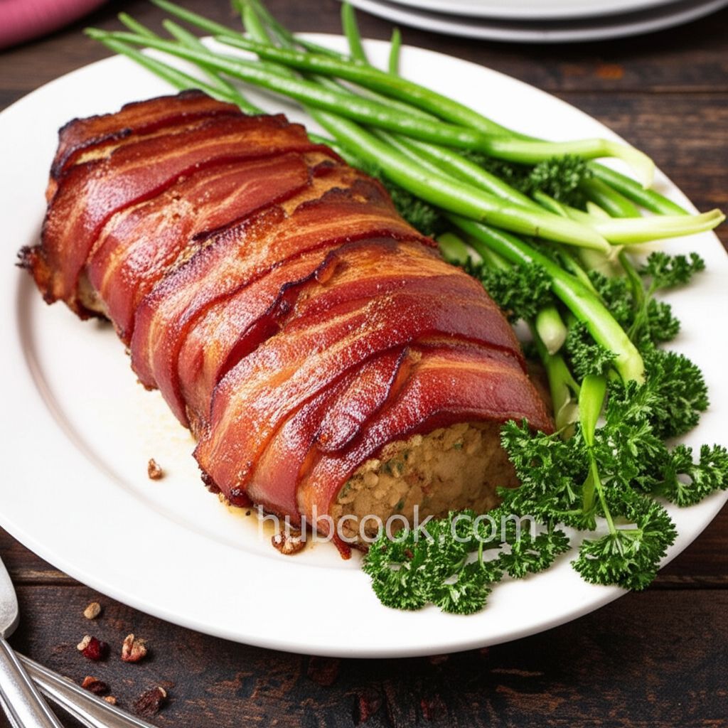 Cornbread-Stuffed Bacon-Wrapped Pork Tenderloin