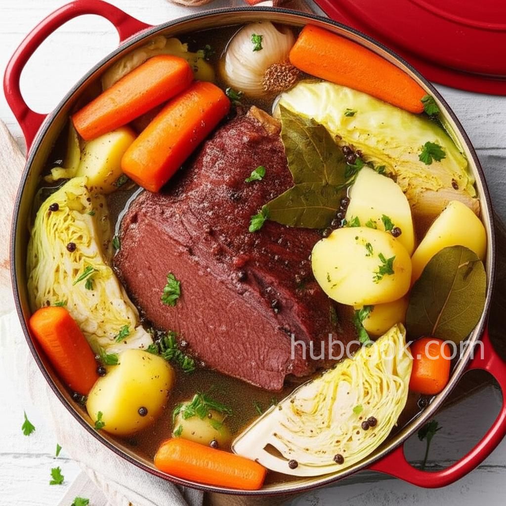 Dutch Oven Corned Beef and Cabbage