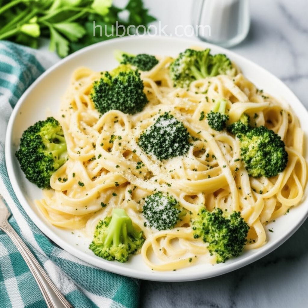 Ricotta Fettuccine Alfredo with Broccoli