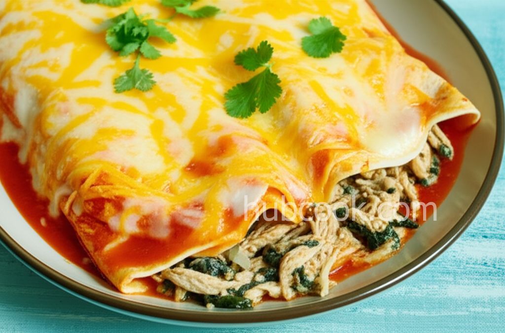 Spinach and Chicken Enchiladas