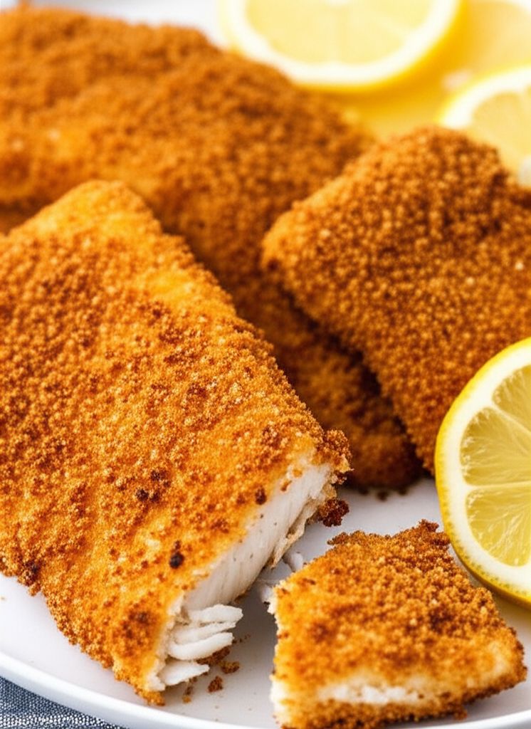 Air-Fried Crumbed Fish
