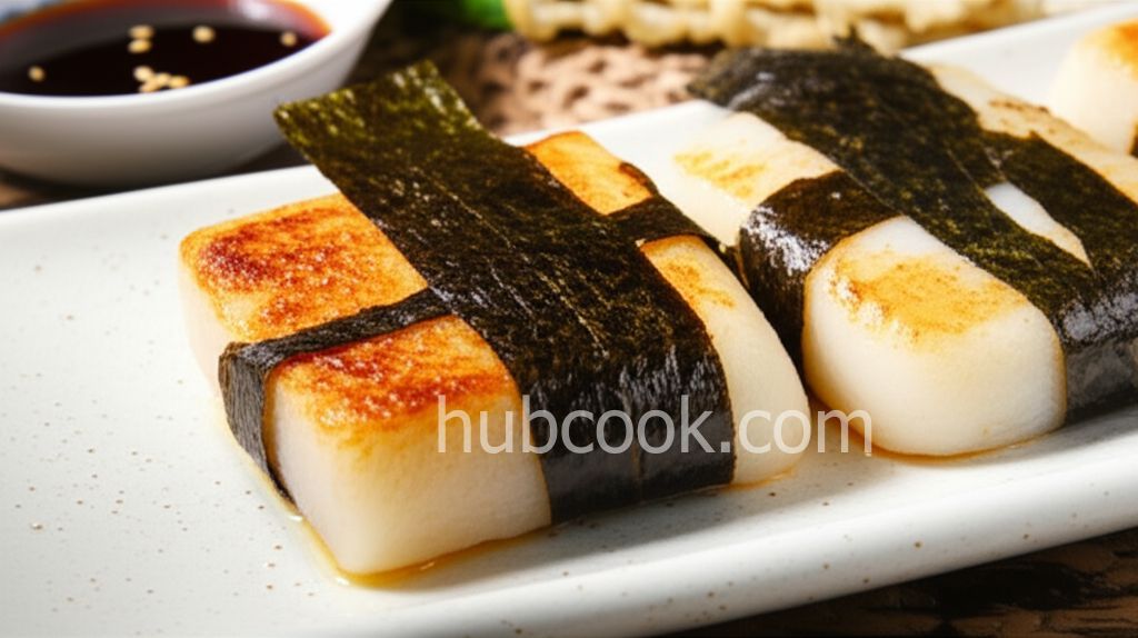 Broiled Mochi with Nori Seaweed