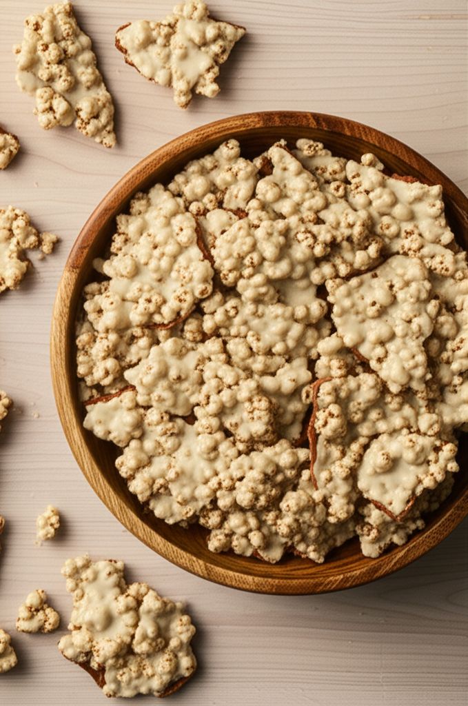 Candied Almond Bark Popcorn