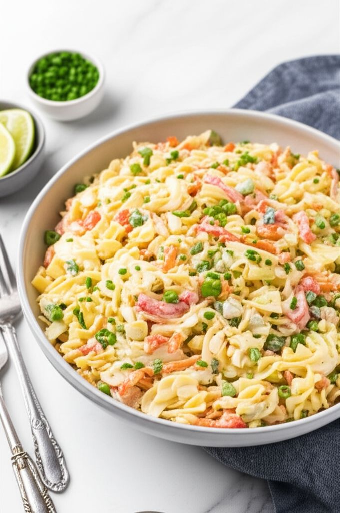 Deviled Egg Noodle Salad