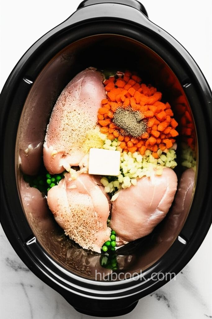 Healthier Slow Cooker Chicken and Dumplings