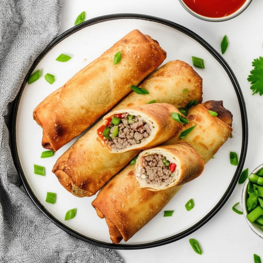 Philly Cheesesteak Egg Rolls
