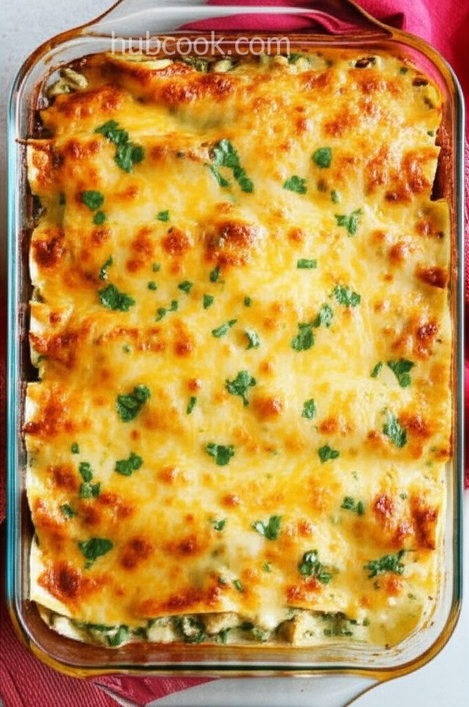 Poblano Chicken Enchilada Casserole