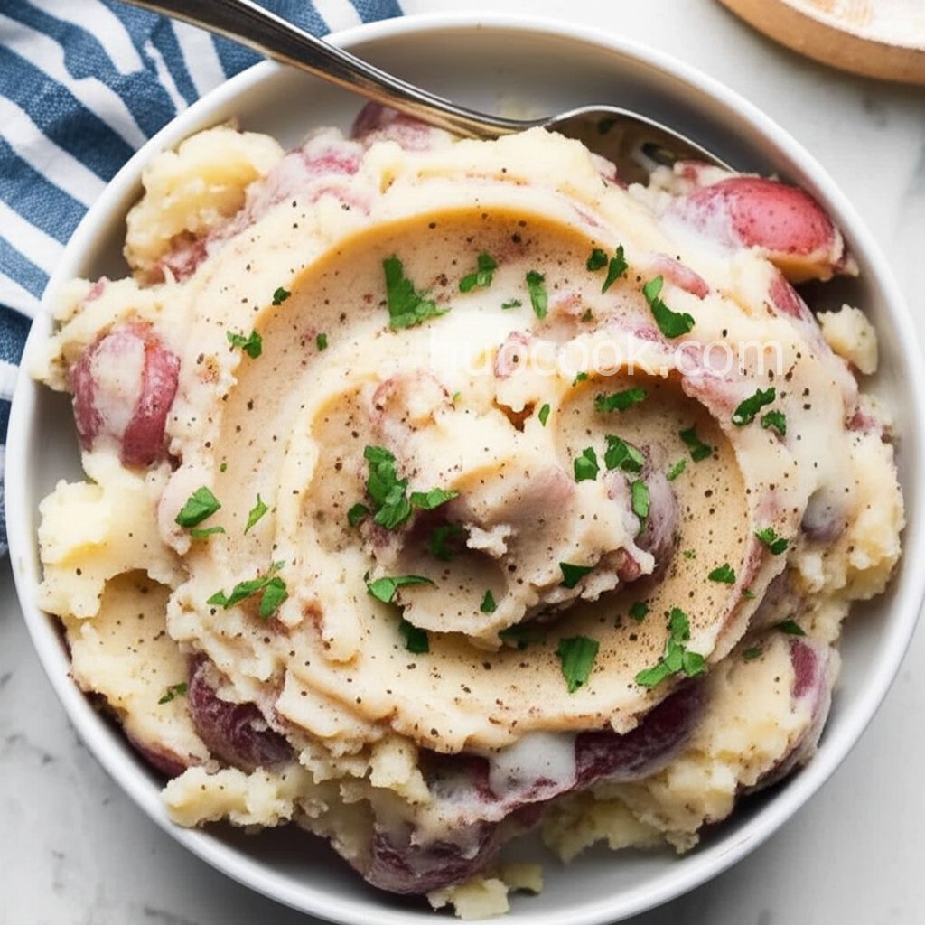 Red Garlic Mashed Potatoes
