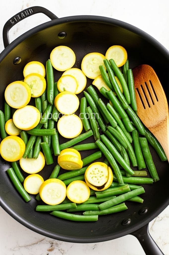 Squash and Green Bean Saute Side Dish