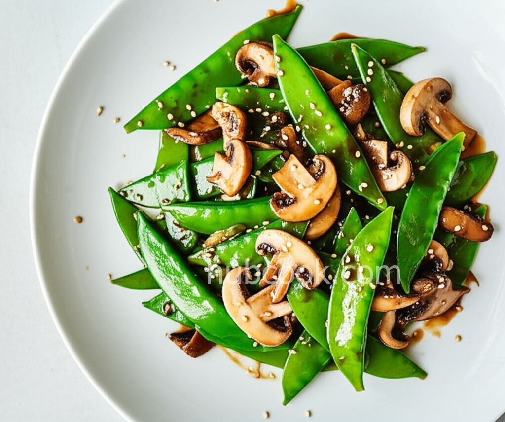 Stir Fried Snow Peas and Mushrooms