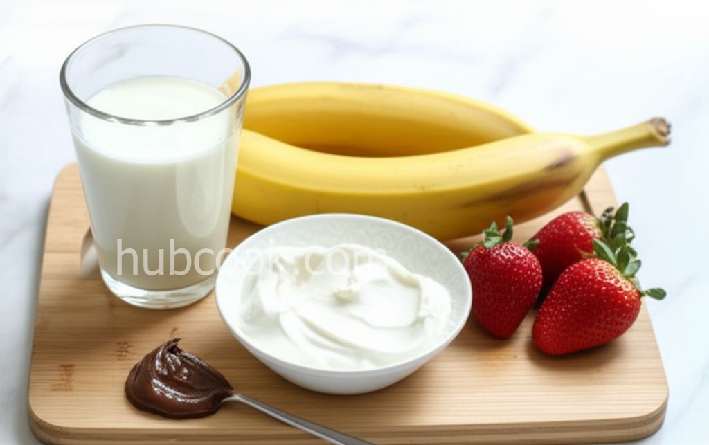 Strawberry Banana Nutella Smoothie