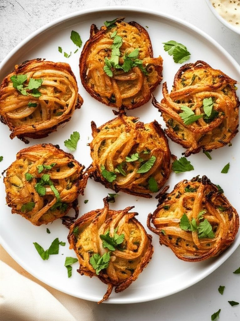 Baked Onion Bhajis