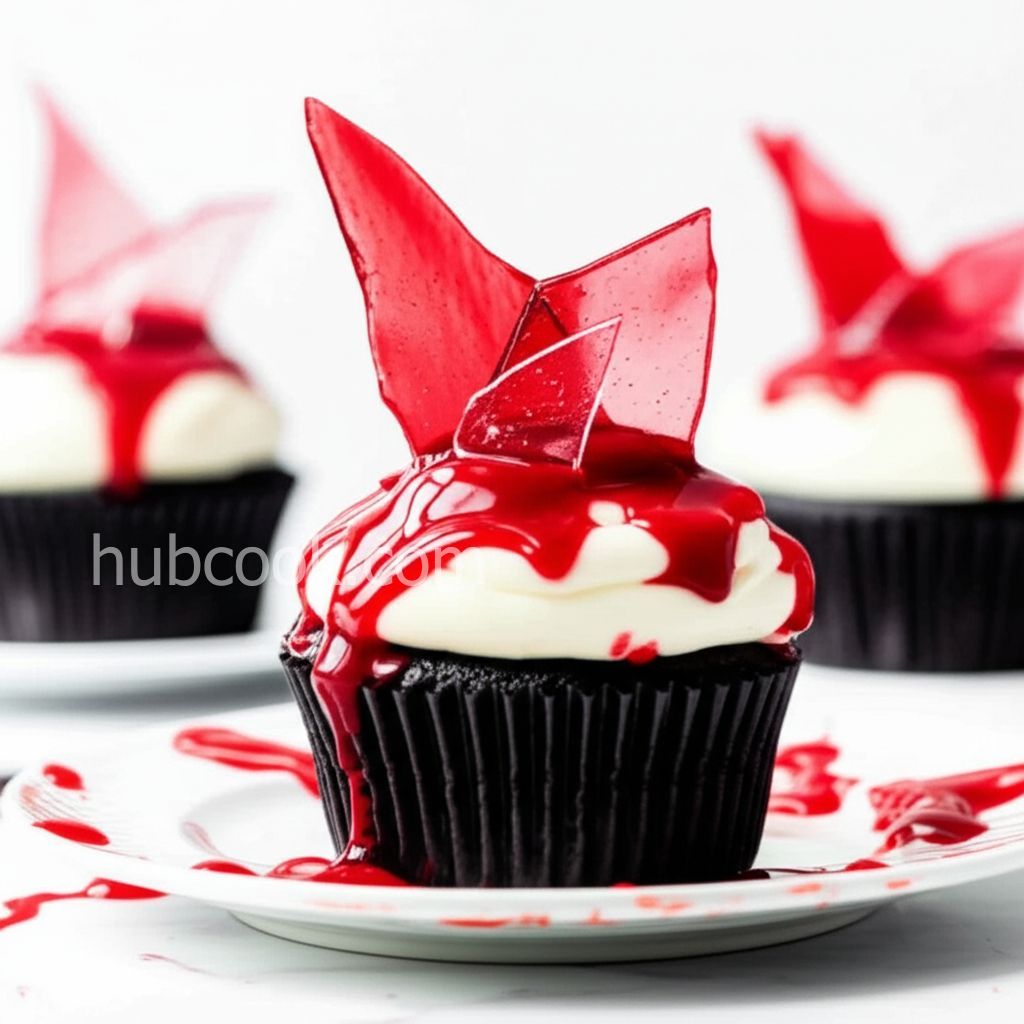 Bloody Broken Glass Cupcakes