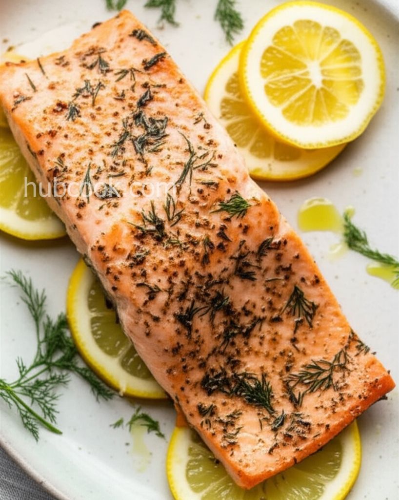 Broiled Salmon with Lemon and Dill