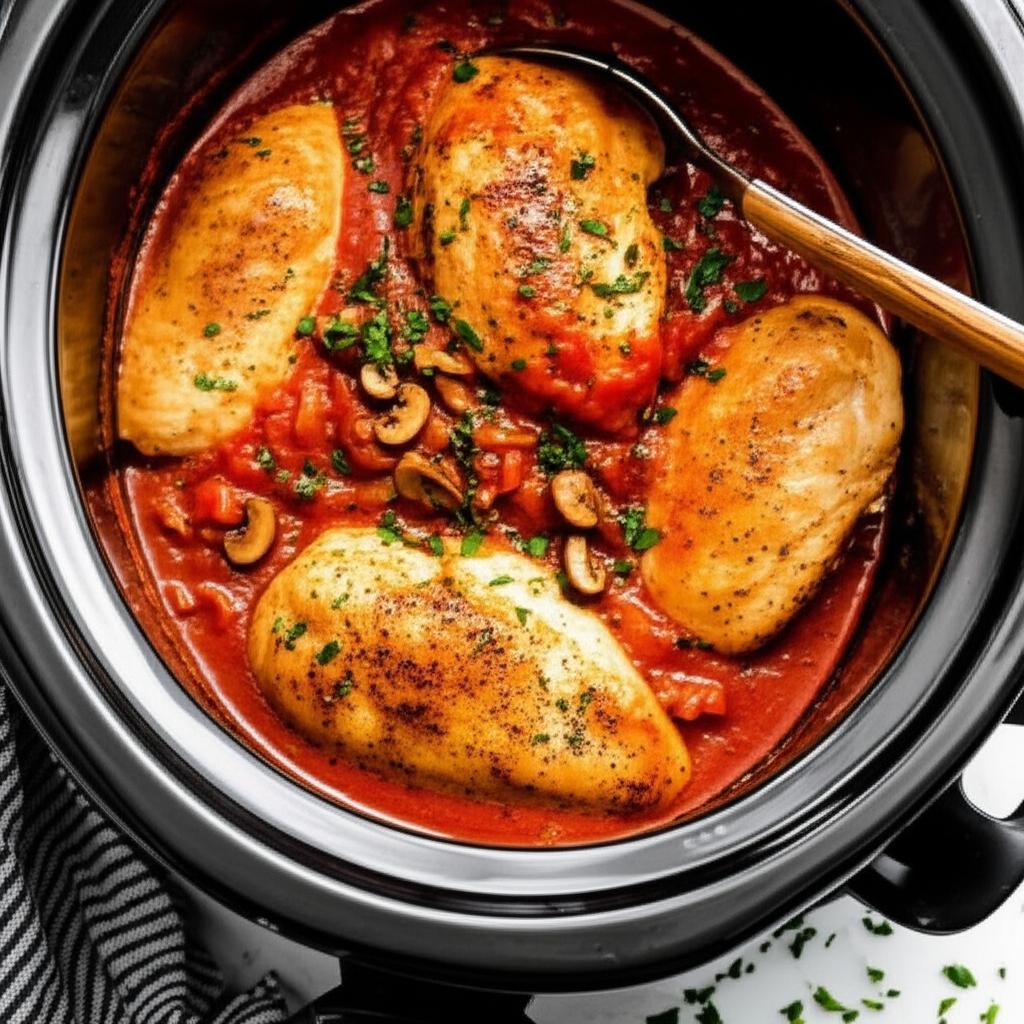 Chicken Cacciatore in a Slow Cooker