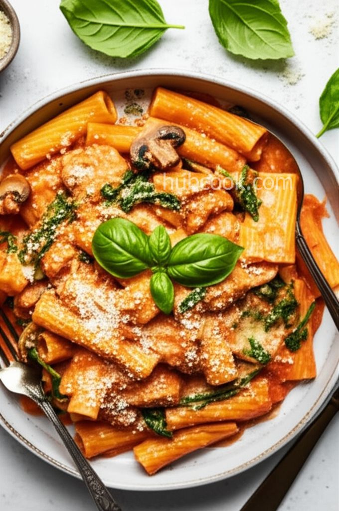 Creamy Rigatoni Florentine