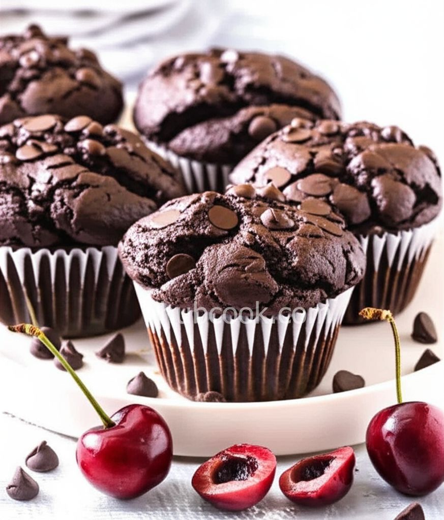 Double Chocolate Cherry Muffins