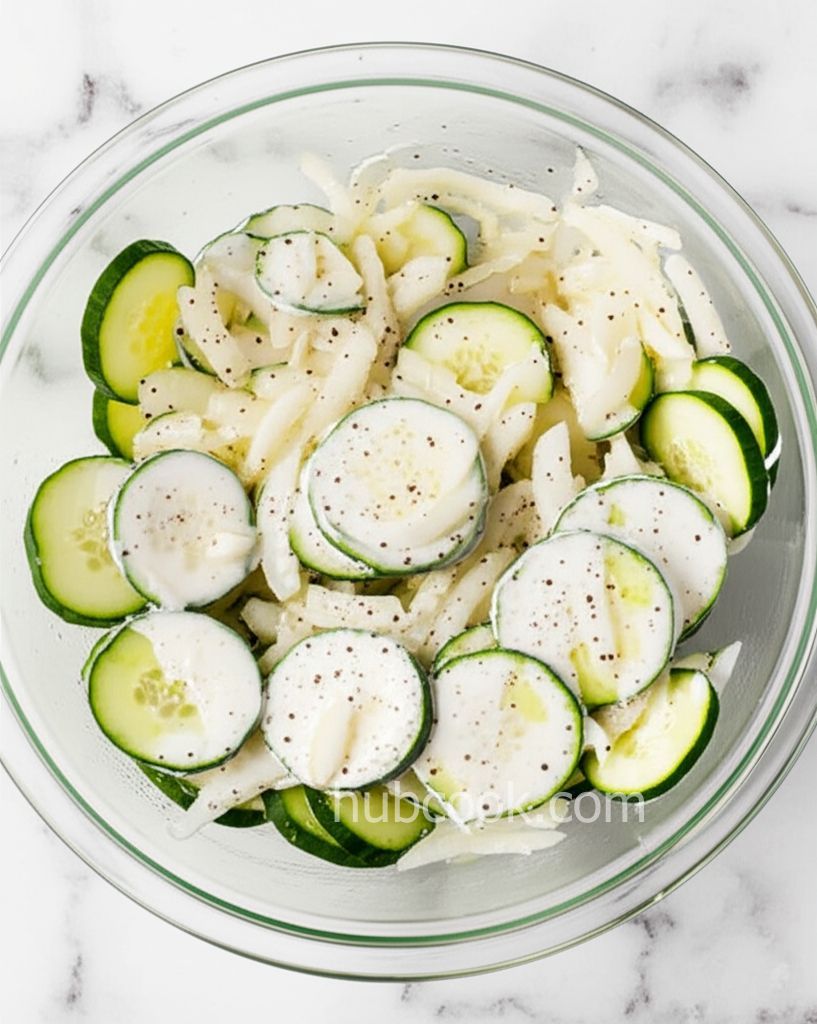 Grandmother's Sour Cream Cucumber Salad