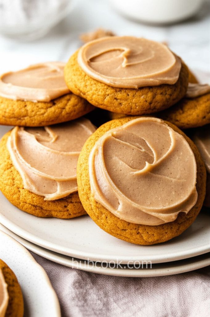 Pumpkin Cookies with Penuche Frosting