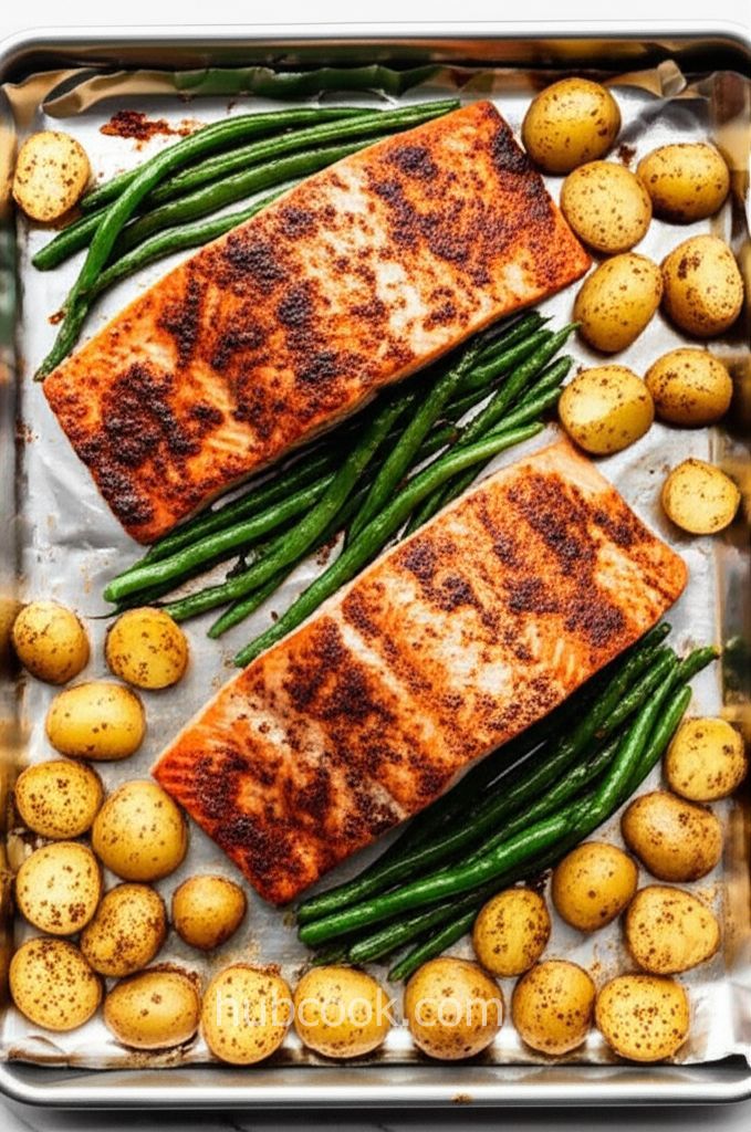Sheet Pan Salmon and Potatoes