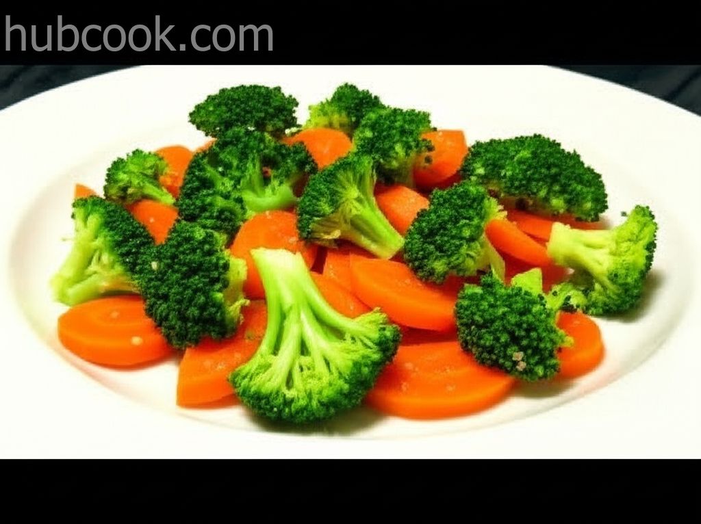 Steamed Broccoli and Carrots with Lemon