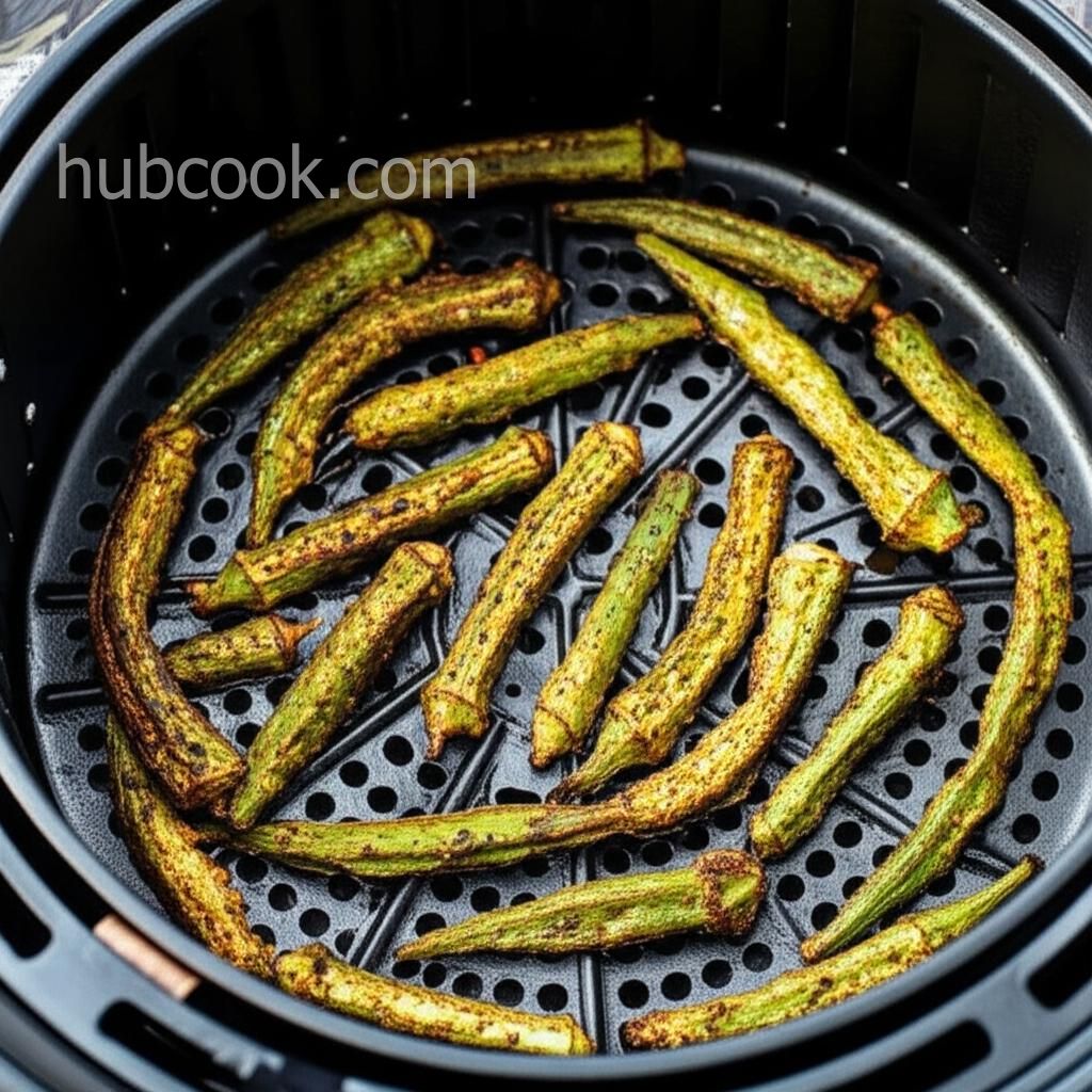 Air Fryer Roasted Okra