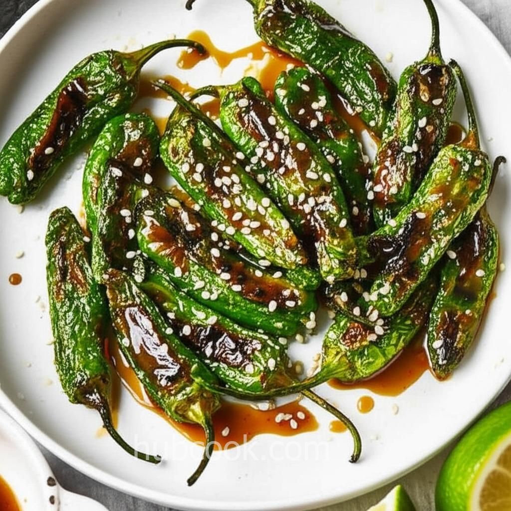 Air Fryer Soy-Ginger Shishito Peppers