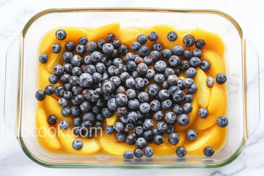 Peach and Blueberry Cobbler