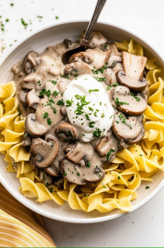 Portobello Mushroom Stroganoff