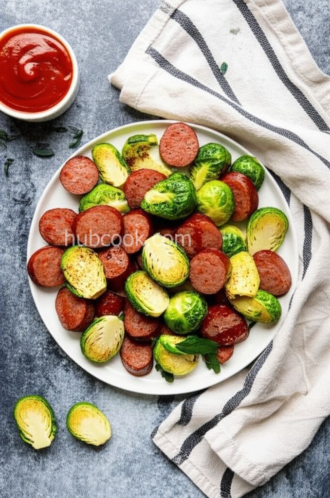 Roasted Brussels Sprouts and Kielbasa