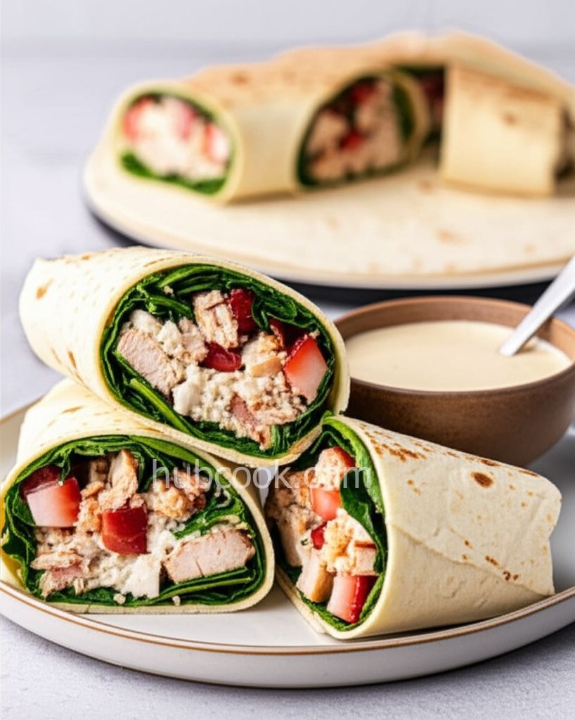 Rotisserie Chicken Wrap with Strawberries