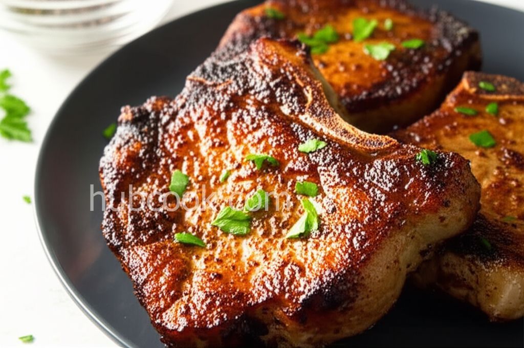 Skillet Pepper and Garlic Pork Chops