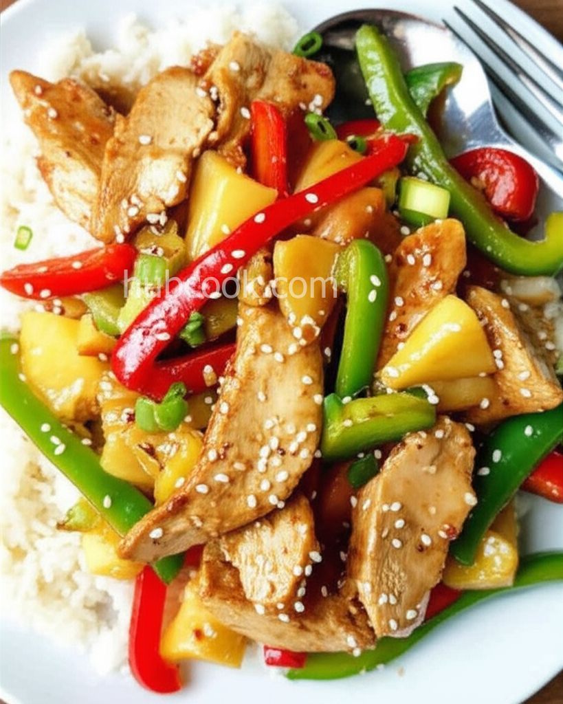 Stir-Fried Chicken With Pineapple and Peppers